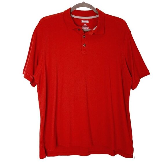 Duluth Trading Polo Shirt Mens Size 2XL Orange Knit Short Sleeve - Picture 1 of 7
